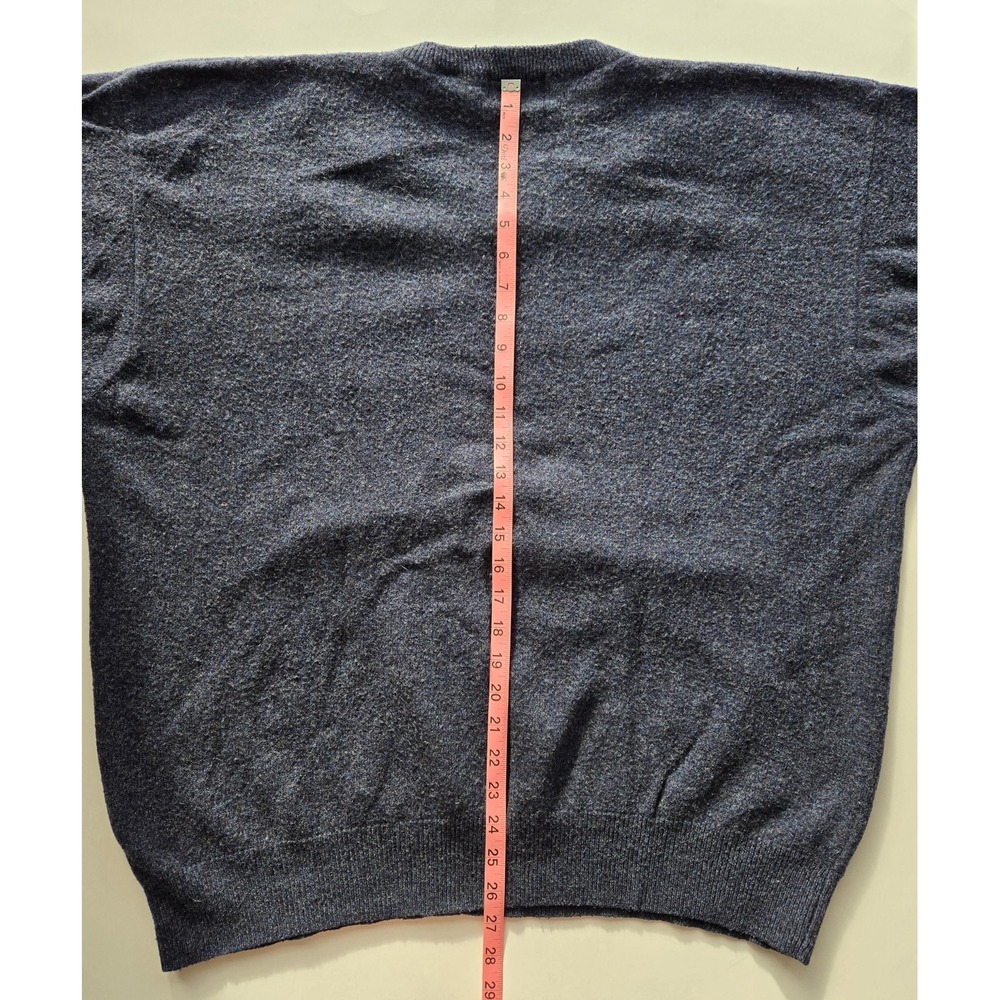 Small hole - Vtg Pendleton Lambswool Sweater Mens XXL Blue Gray Cozy Fall Winter - Picture 8 of 10